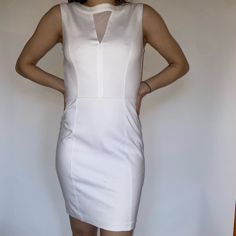 White Guess Midi Dress